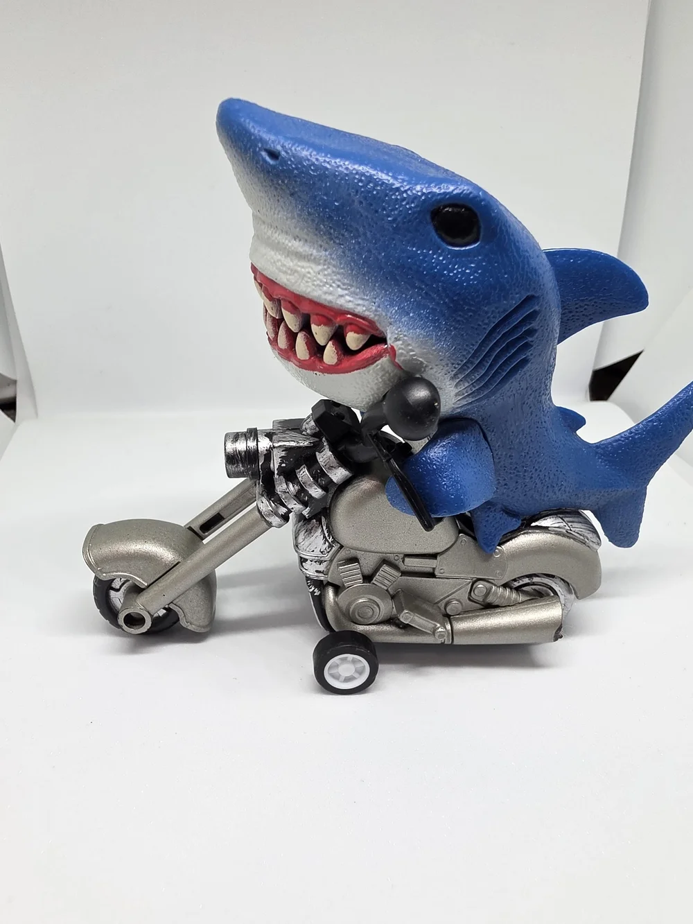 Blue Shark Motorcycle Toy - Kids Fun Ride-On Figure